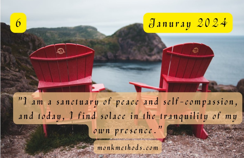 I am a sanctuary of peace and self-compassion