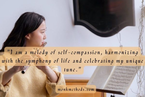 I am a melody of self-compassion